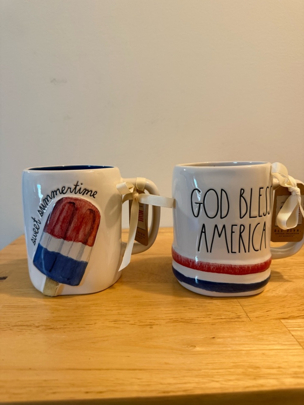 Rae Dunn Fourth Of July Mugs, Sweet Summertime, God Bless America